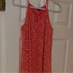 Lily Rose Coral Floral Mini Dress